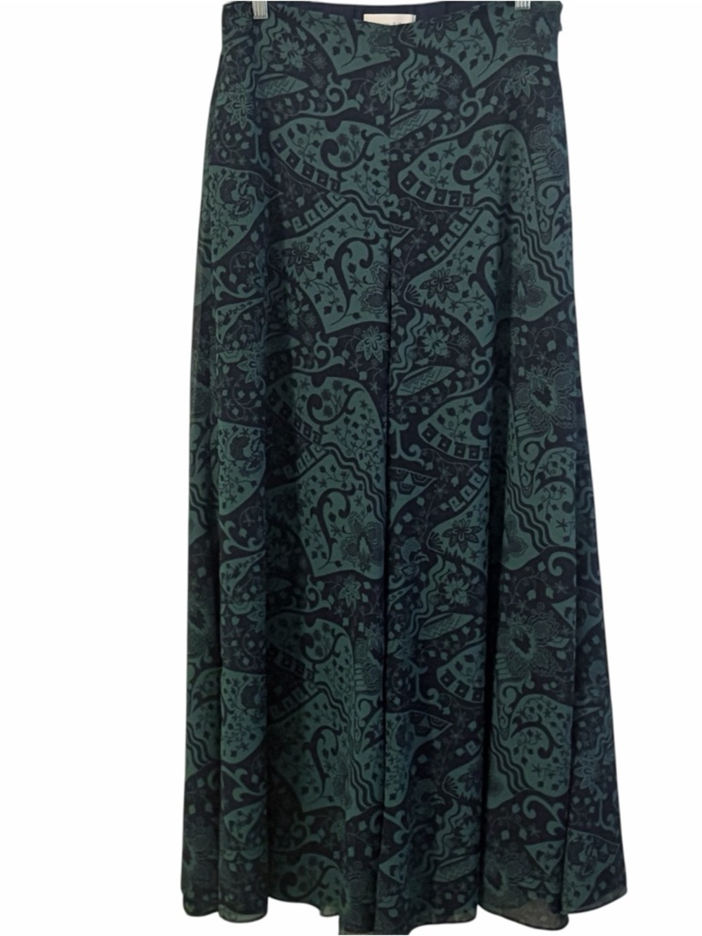Sachin + Babi Dark Green Paisley Wide-Leg Pants - Picture 2 of 8